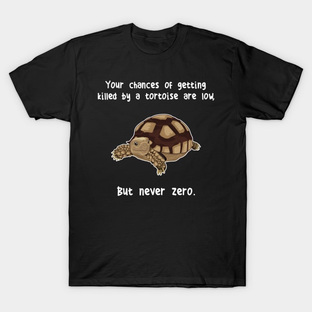 Sulcata Tortoise Never Zero T-Shirt by Psitta